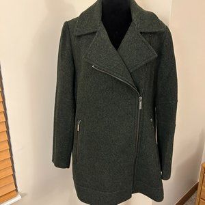 MICHAEL Michael Kors Asymmetric Wool Blend Peacoat - Size 12